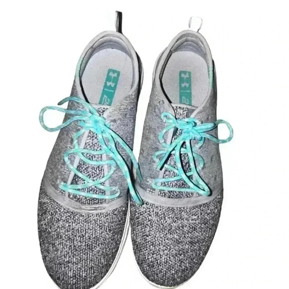 Women’s Gray &‎ Teal Under Armour 24/7 Sneakers, 10 - Picture 5 of 7